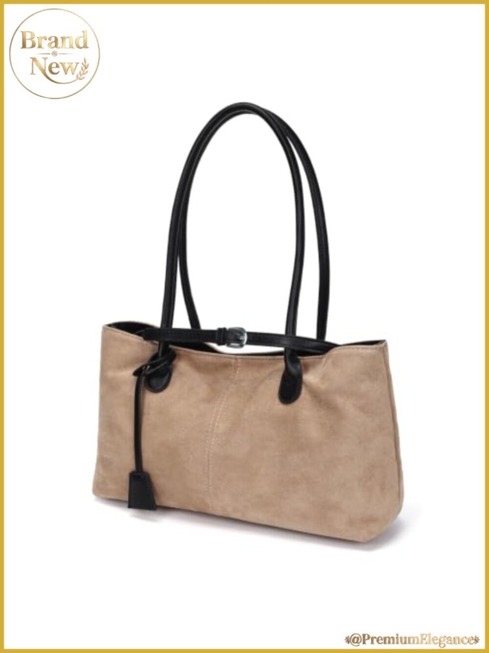 Vintage Faux Suede Hobo Shoulder Bag Women Retro Large Tote Handbag Magnetic